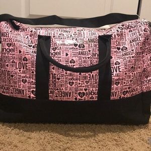 Pink and black Victoria  Secret Crossbody Tote